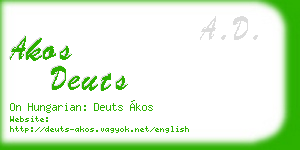 akos deuts business card